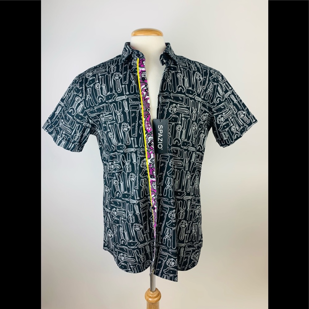 Spazio Italian Tool Button Down.  Construction.